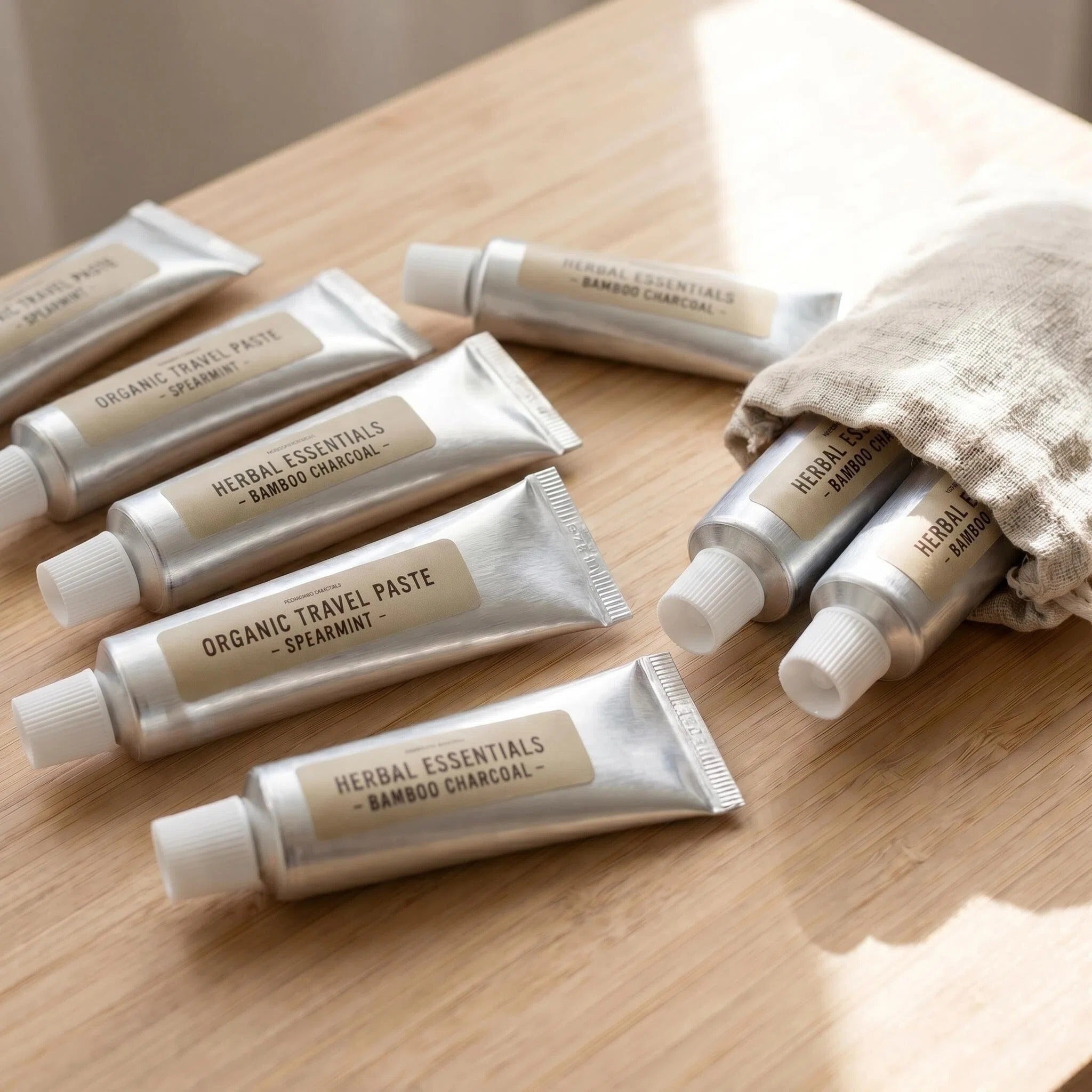 Luxury Hotel Supply 100% Metal Tube Natural Herbal Toothpaste